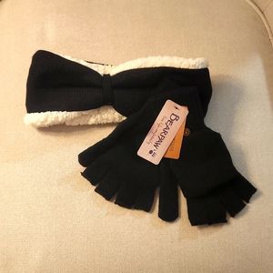 Bearpaw Handband and Pop-Top Glove Duo